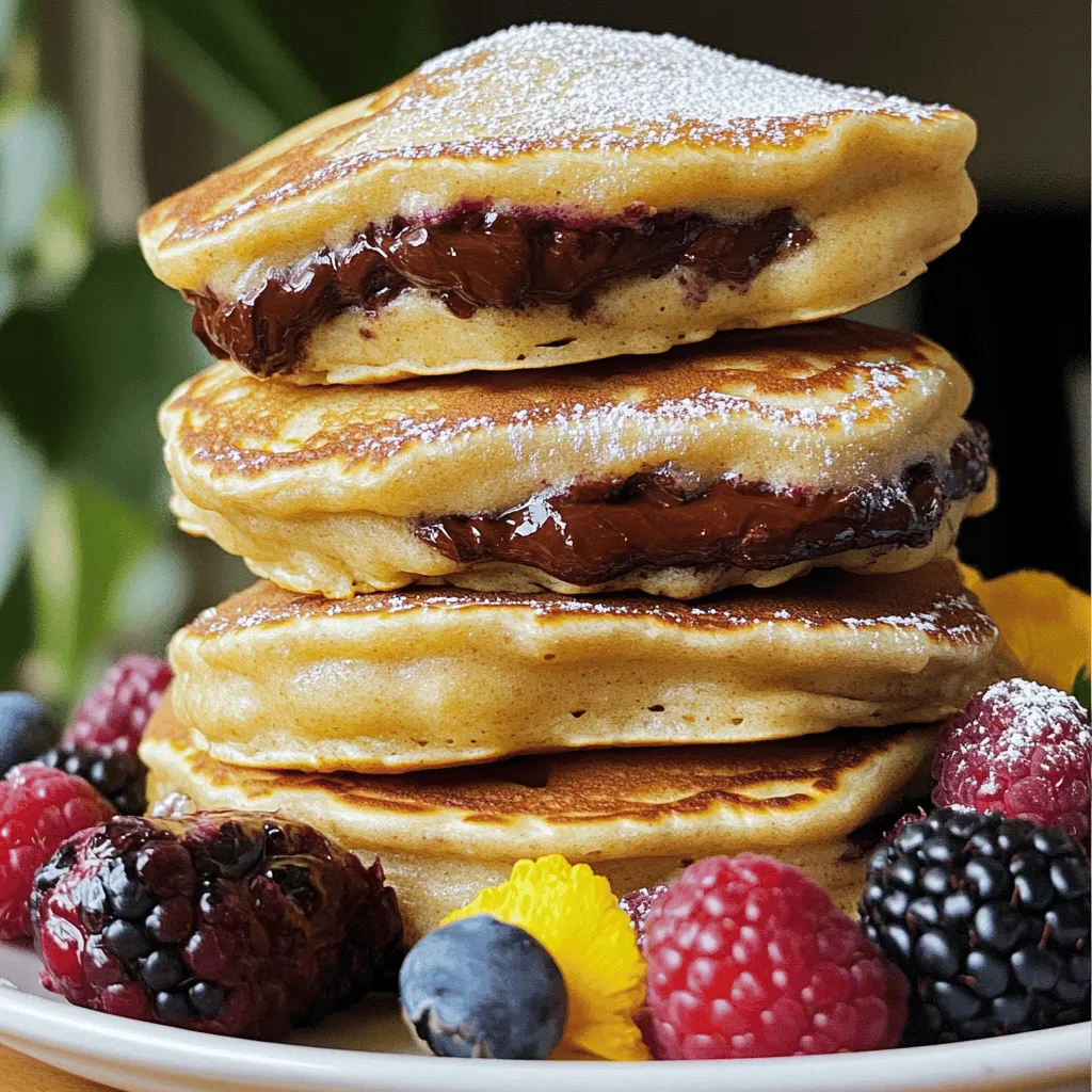 Nutella Gefüllte Pfannkuchen Leckerer Genuss für Alle