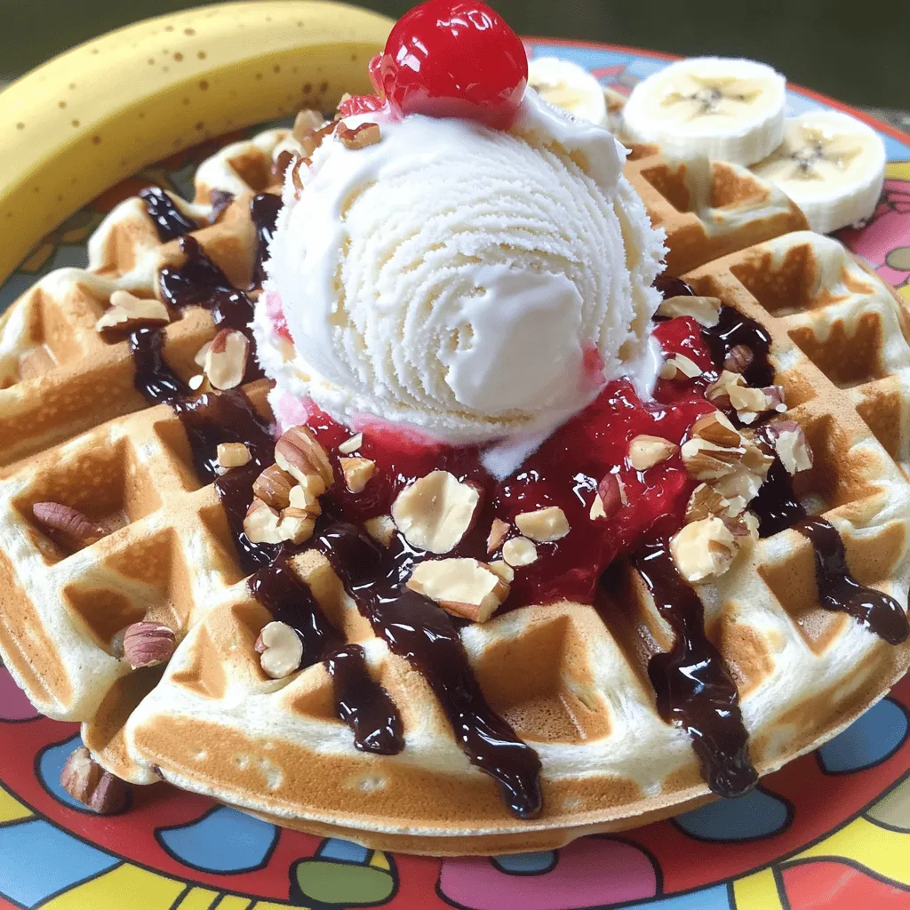 Banana Split Waffles Köstlicher Genuss für Alle