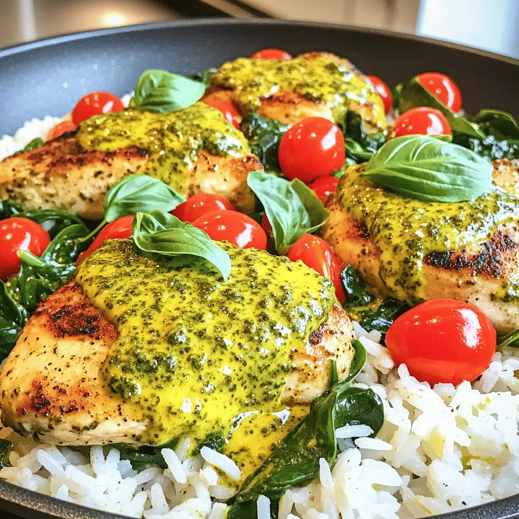One-Pan Creamy Pesto Chicken &#038; Rice Zauberhaftes Gericht