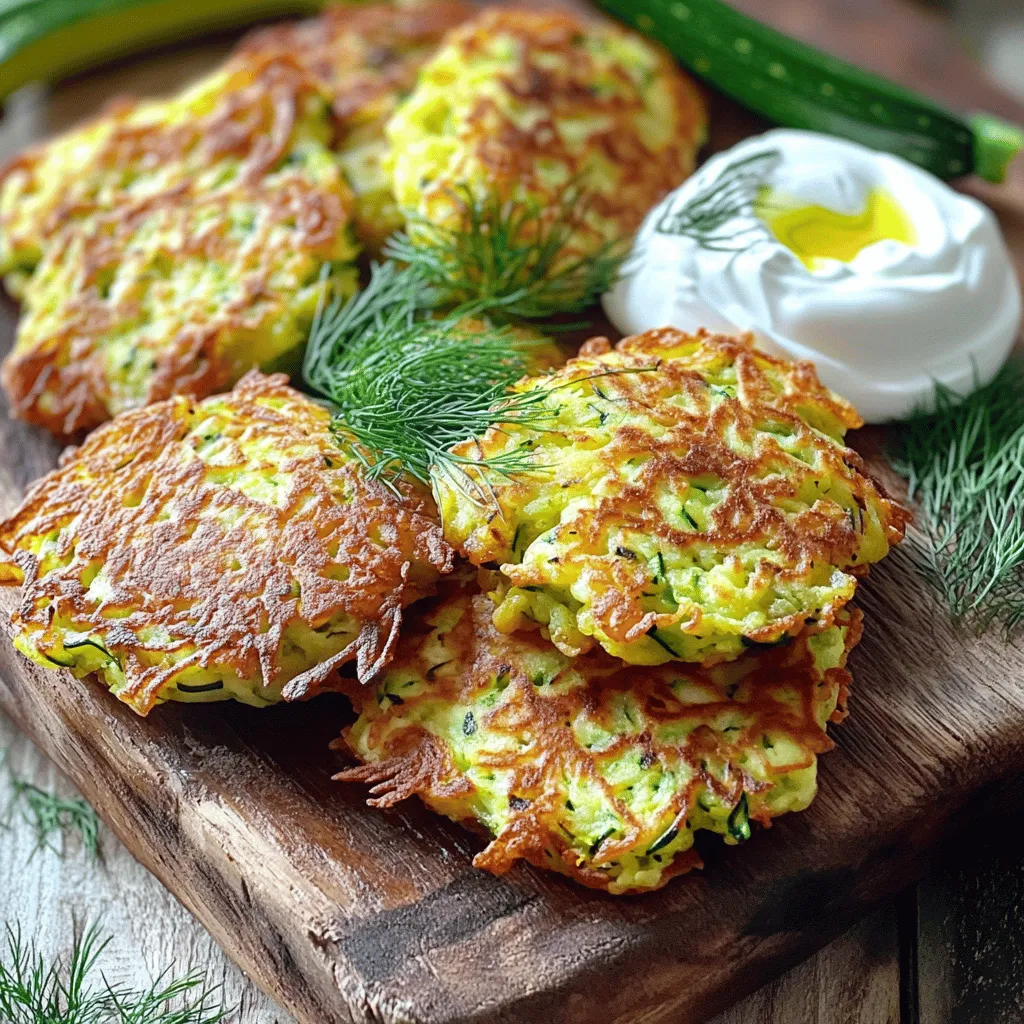 Zucchini Fritters mit Feta Einfach und Lecker Rezept