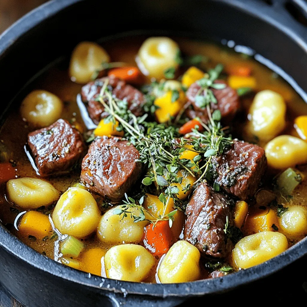 Potato Gnocchi Beef Stew Schmackhaftes Gericht für alle