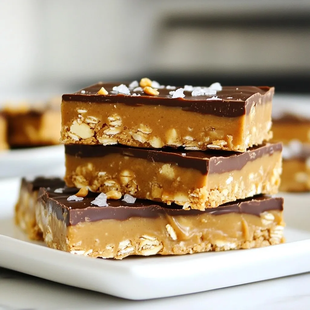 No-Bake Peanut Butter Bars Einfacher und köstlicher Snack