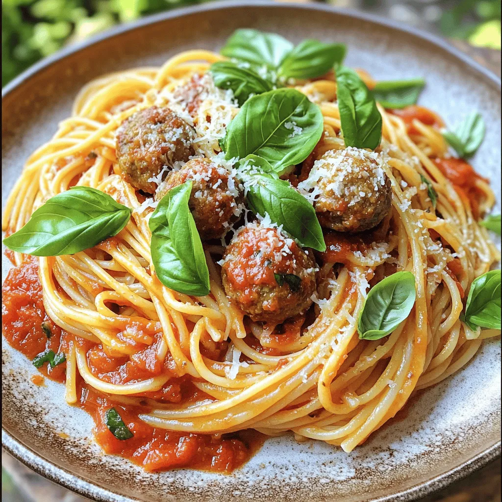 Leckere Instant Pot Spaghetti und Fleischbällchen
