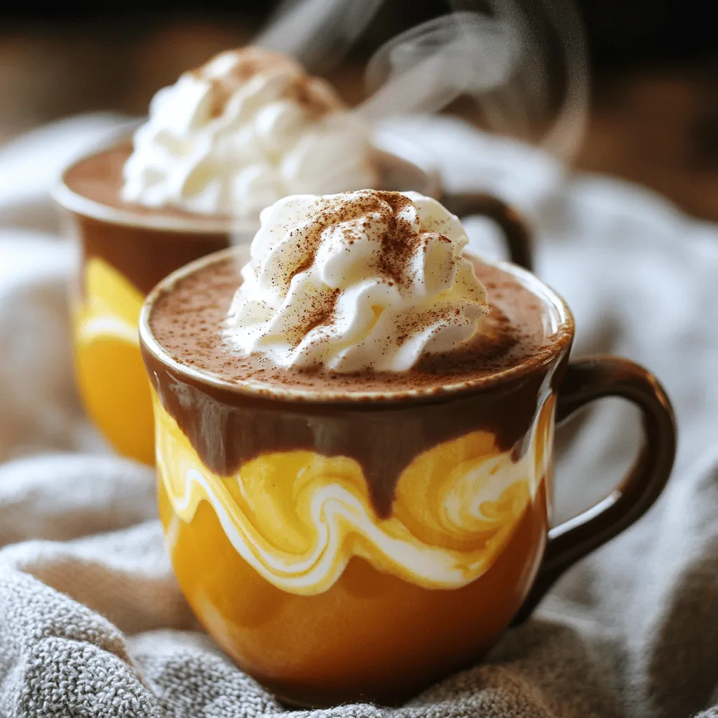 Kürbispie gewürzte heiße Schokolade für den Genuss