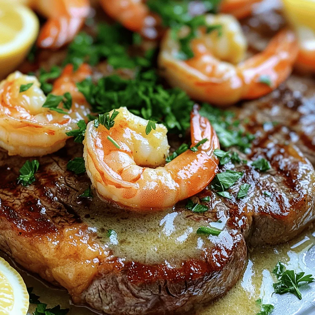 Garlic Butter Steak and Shrimp Einfaches Rezept