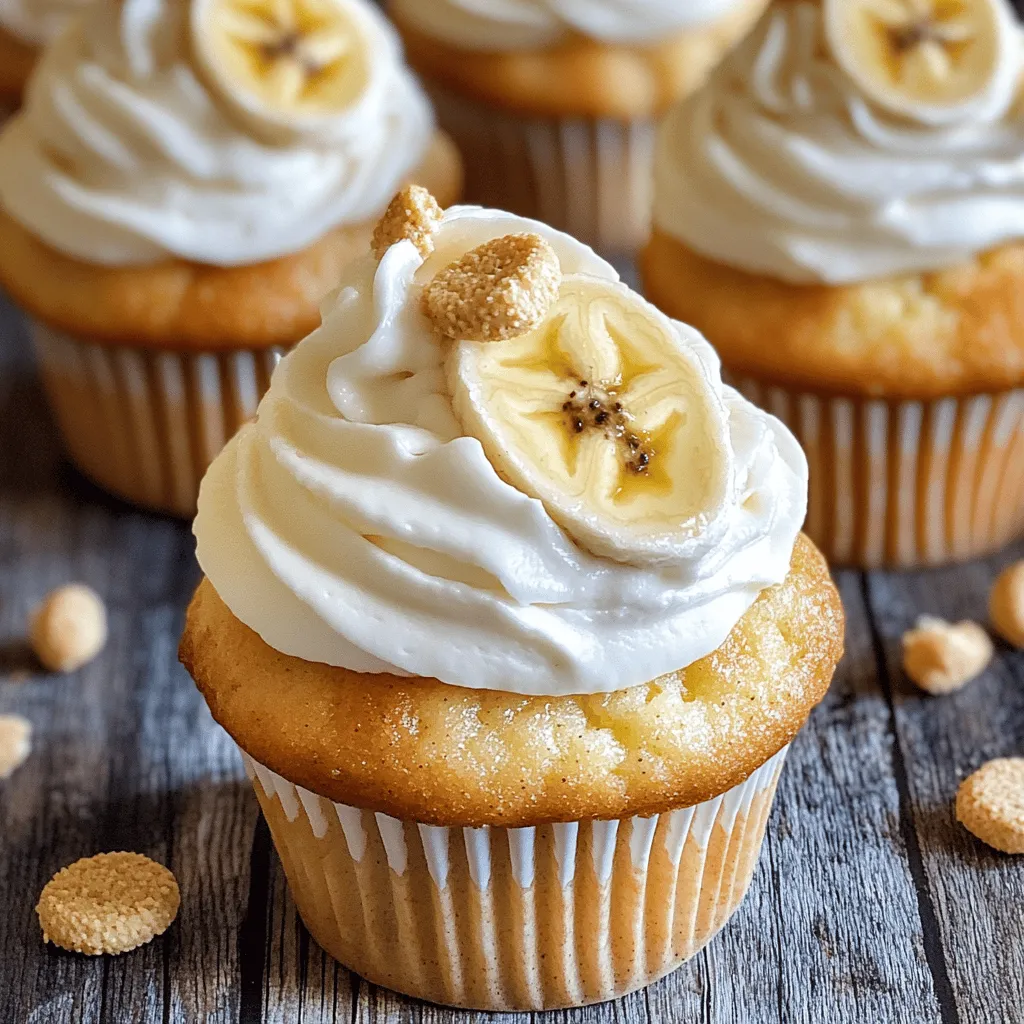 Die besten Bananenpudding Cupcakes vereinen Geschmack und Textur. Sie haben einen feuchten, weichen Teig und eine süße Bananennote. Das Topping aus Schlagsahne macht sie besonders lecker. Oft garnieren wir sie mit zerstoßenen Waffeln und einer Scheibe Banane.
