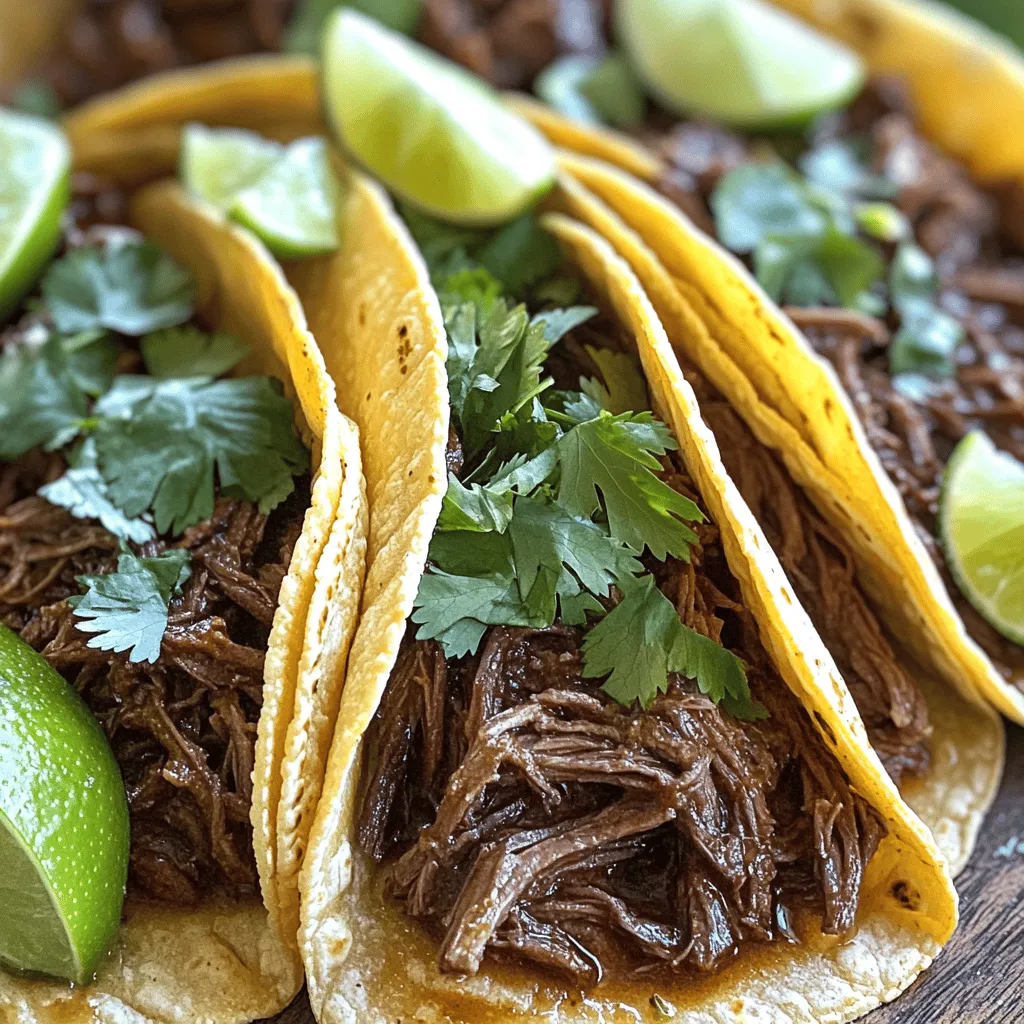 Slow Cooker Beef Barbacoa Tacos Herzhafter Genuss