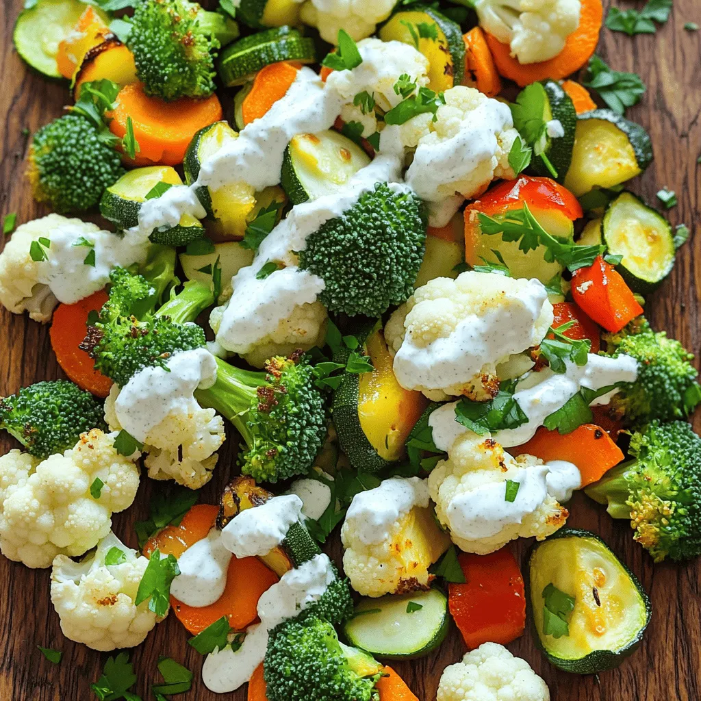Zesty Greek Yogurt Ranch Roasted Veggies Lecker und Einfach