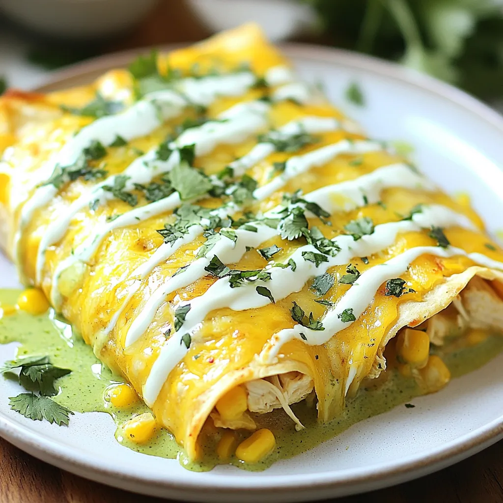 Sour Cream Chicken Enchiladas Einfache und Schnelle Mahlzeit