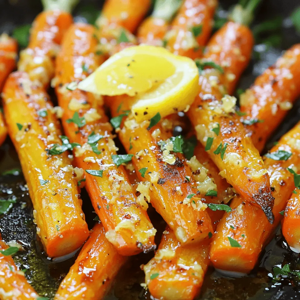 Tangy Lemon Garlic Roasted Carrots Einfach Zubereiten