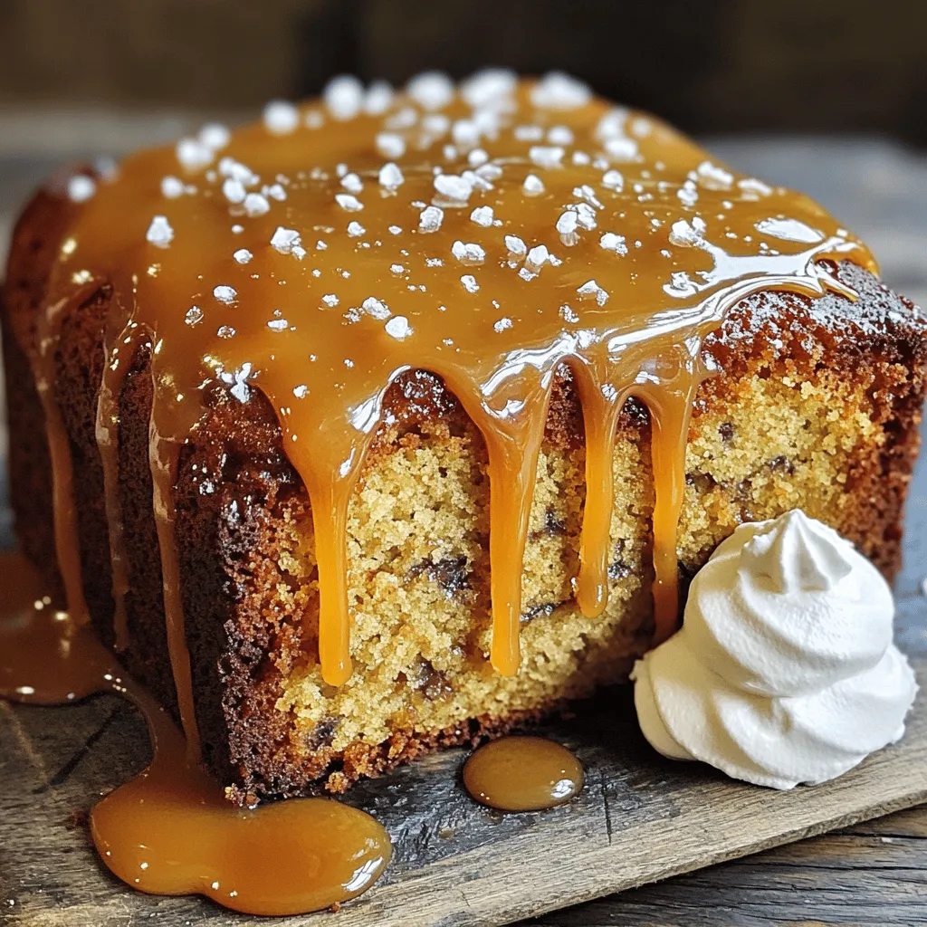 Gesalzene Karamell Bananenkuchen Einfache Rezeptidee