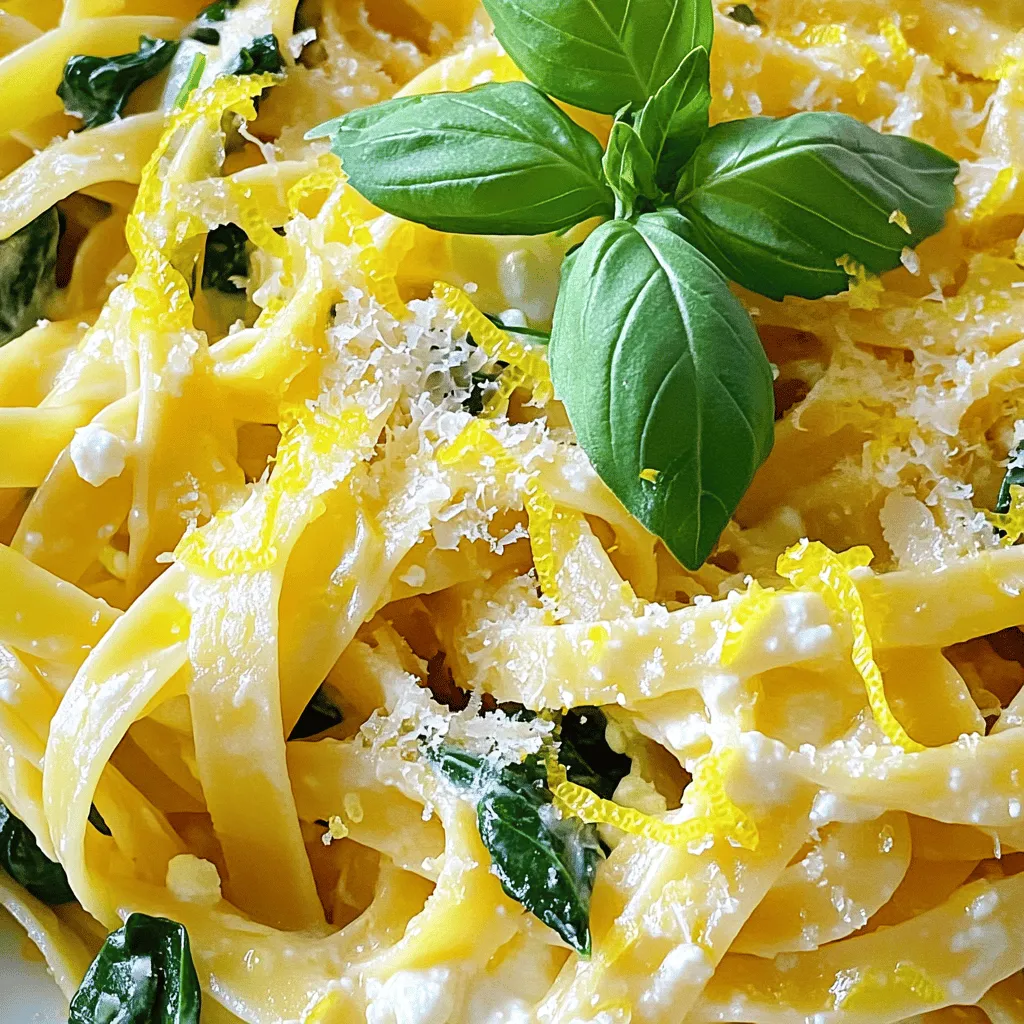 Lemon Ricotta Pasta Frisch und Einfach Zubereitet