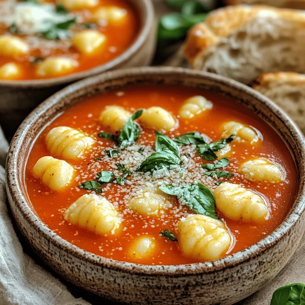 Creamy Tomato Basil Gnocchi Soup Herzhaftes Rezept