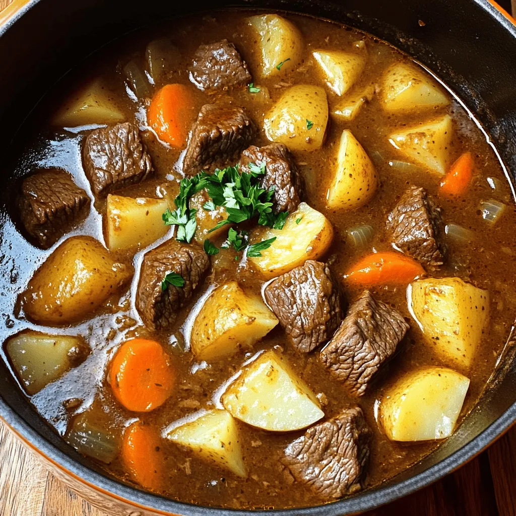 Einfacher Rindfleischeintopf Schnelles und Herzhaftes Gericht