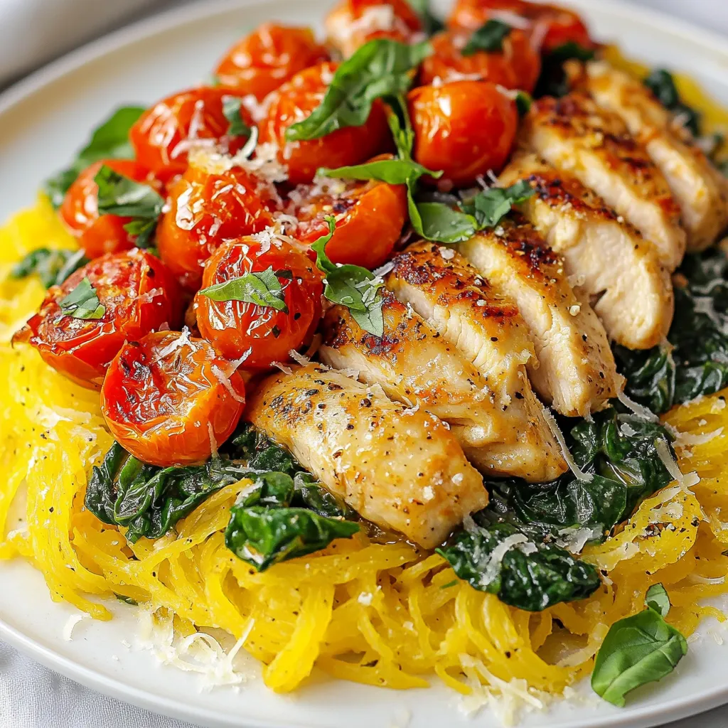 Tuscan Chicken und Spaghetti Squash Einfaches Rezept