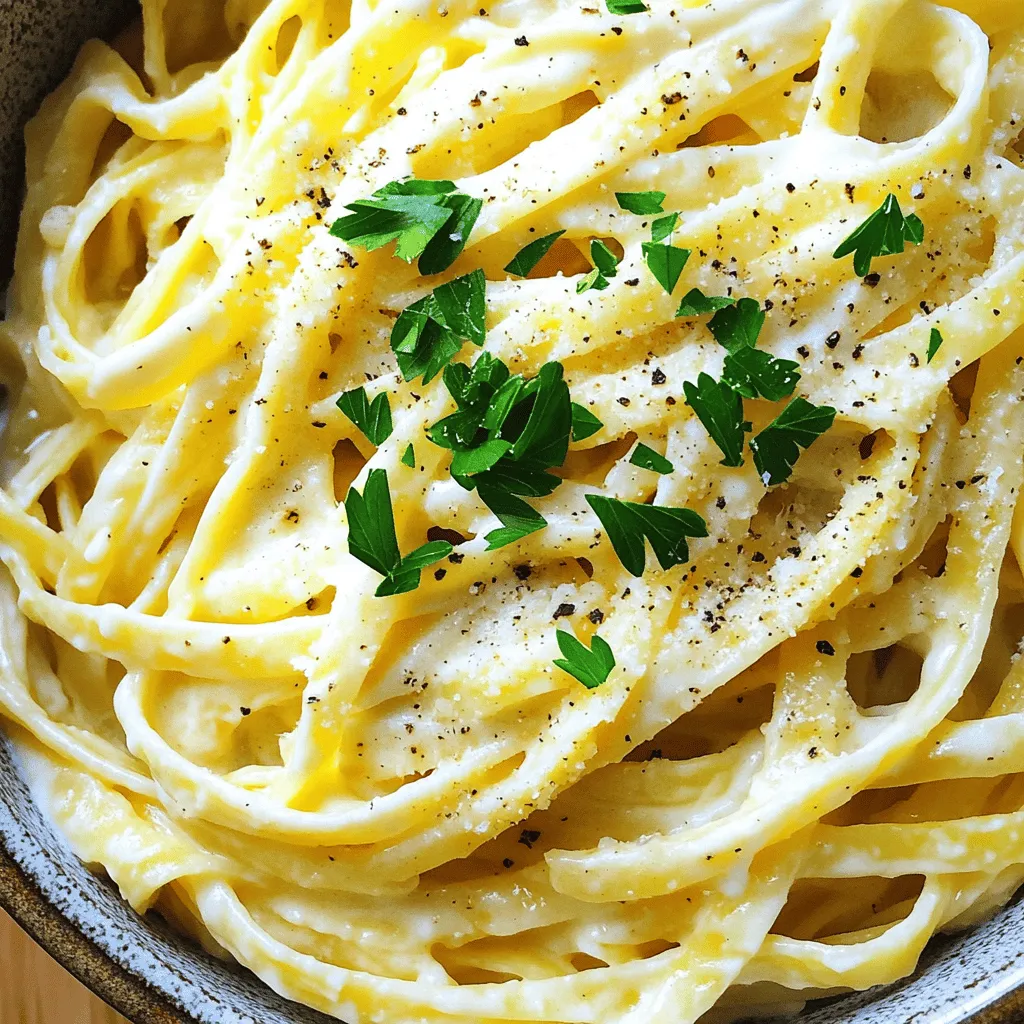 Cremige Knoblauch-Pasta Schnelle und einfache Zubereitung