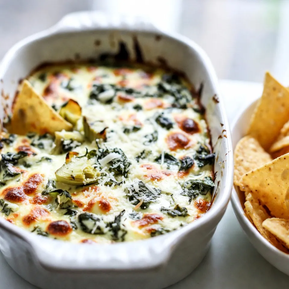 Cremiger Spinat Artischocken Dip Einfaches Rezept