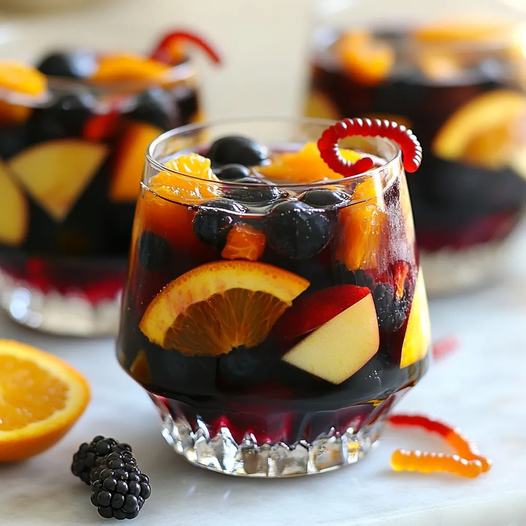 Spooky Black Halloween Sangria Gruselige Erfrischung