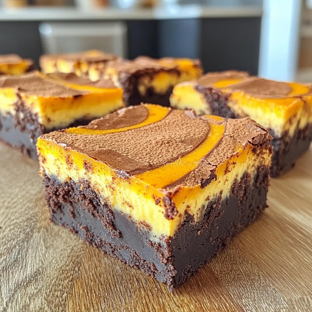 Leckere Pumpkin Cheesecake Brownies Einfaches Rezept