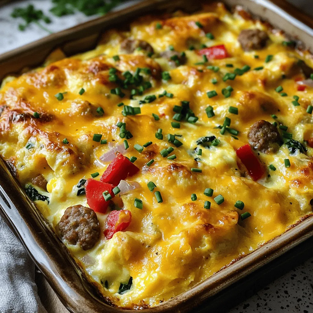 Frühstücksauflauf mit Wurst Köstliche Kombination