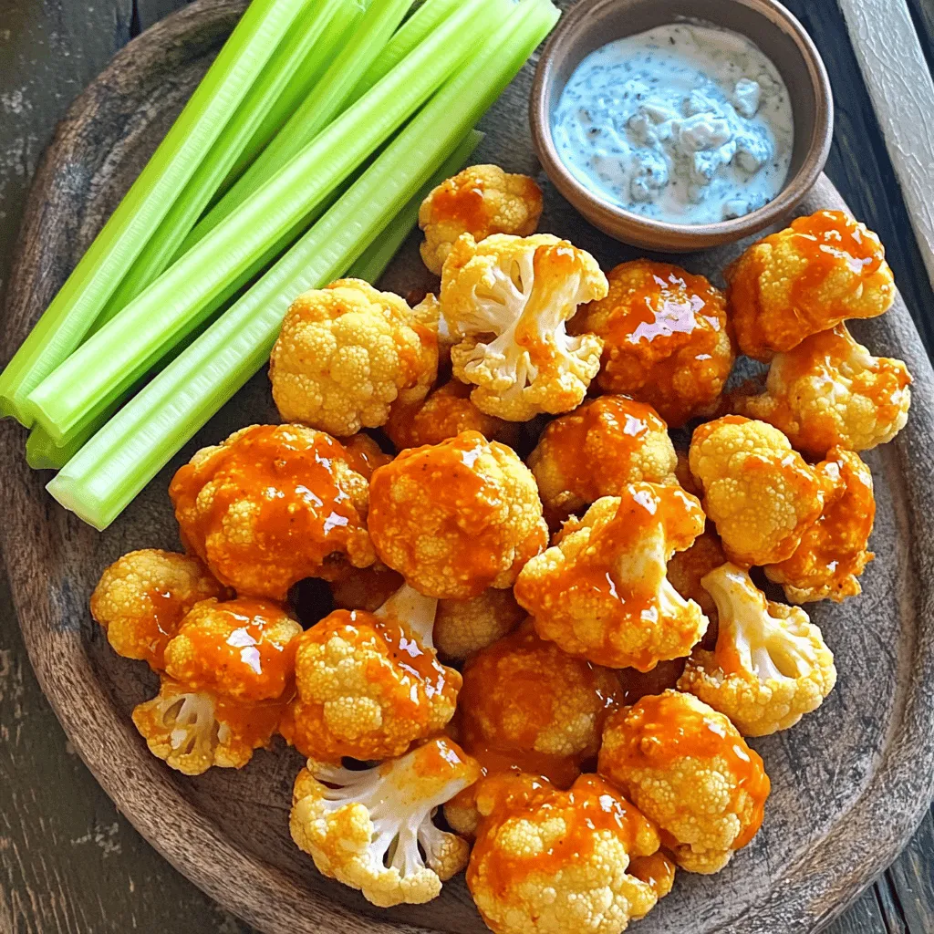Buffalo Cauliflower Bites Knusprig und Schmackhaft