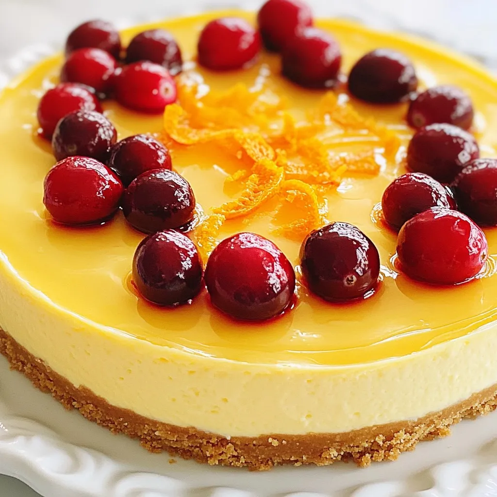 Cranberry Orange Cheesecake mit frischem Geschmack