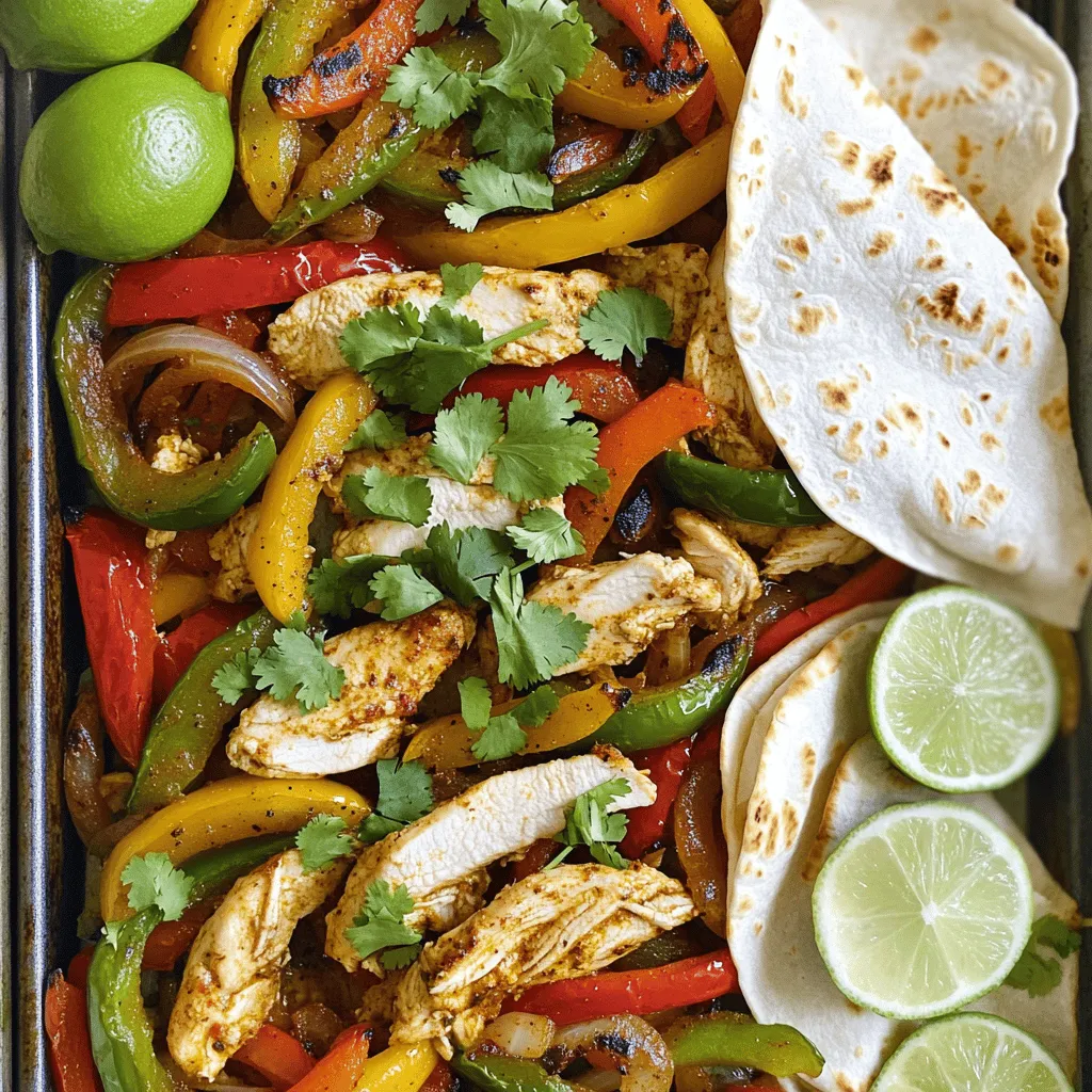 Sheet Pan Chicken Fajitas Schnelle und einfache Mahlzeit