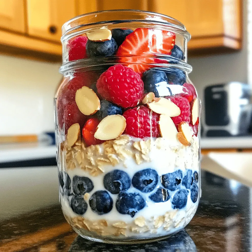 Berry Almond Overnight Oats Einfaches und nahrhaftes Rezept