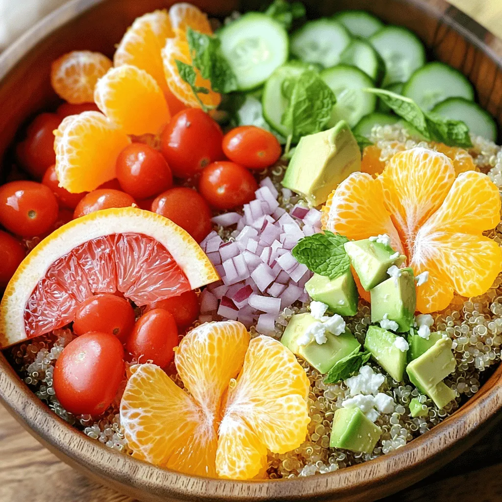 Sommerliche Zitrus-Quinoa Power Bowl Gesund und Erfrischend