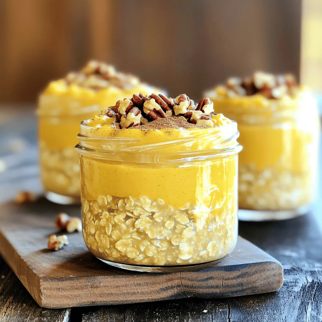 Kürbis-Pie Übernacht-Haferflocken Einfach und Lecker