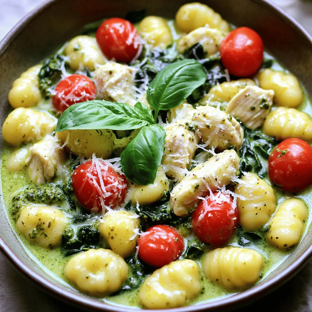 Cremige Pesto-Hühnchen-Gnocchi-Pfanne Einfache Zubereitung