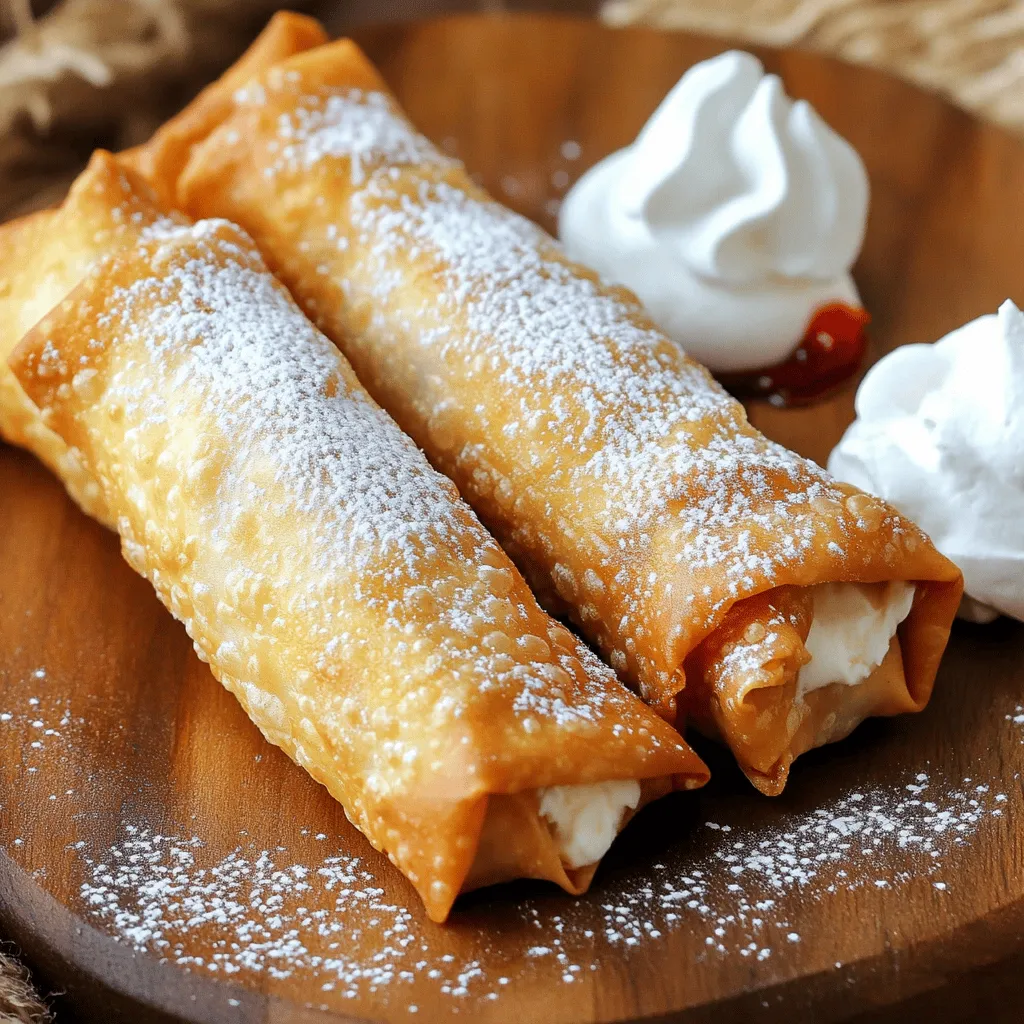 Cherry Cheesecake Egg Rolls Einfacher Dessert Genuss