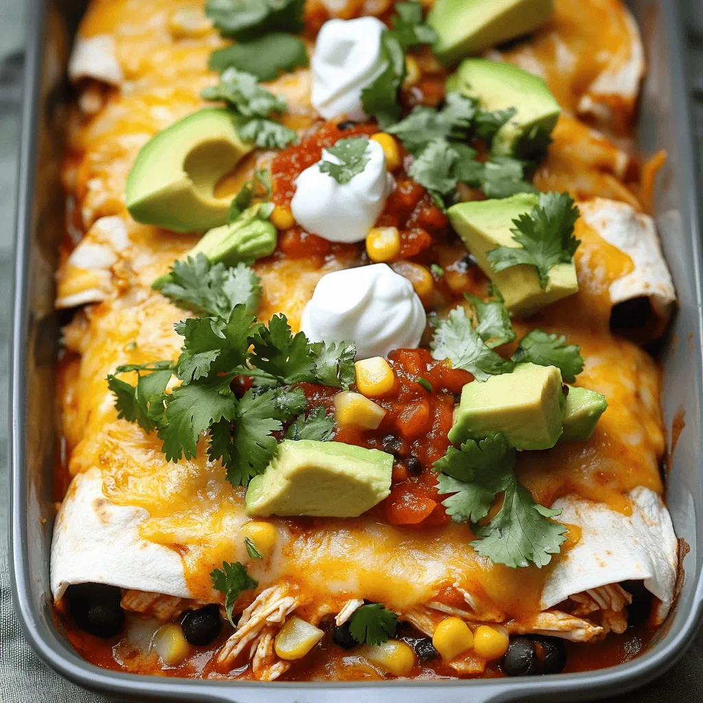 Einfache Chicken Enchiladas Schnelle und leckere Mahlzeit