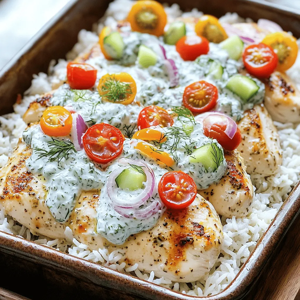 Dump-and-Bake Chicken Tzatziki mit Rice einfach zubereiten