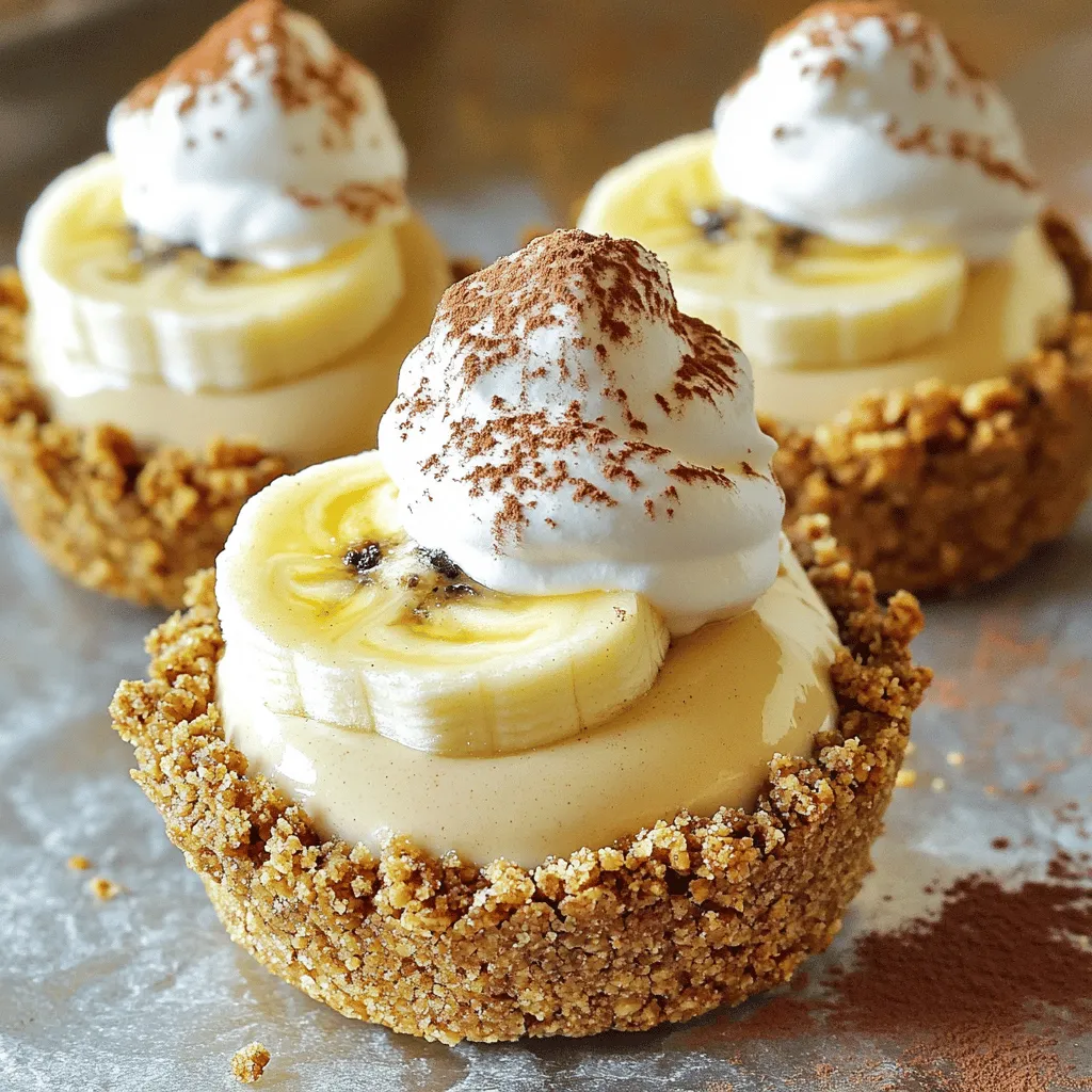 No-Bake Mini Banana Cream Pies Leckere Vielfalt