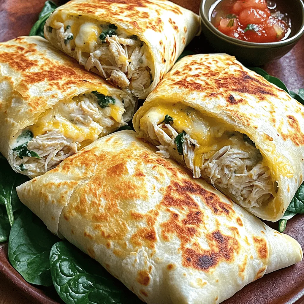 Für die Cheesy Garlic Chicken Wraps brauchst du: