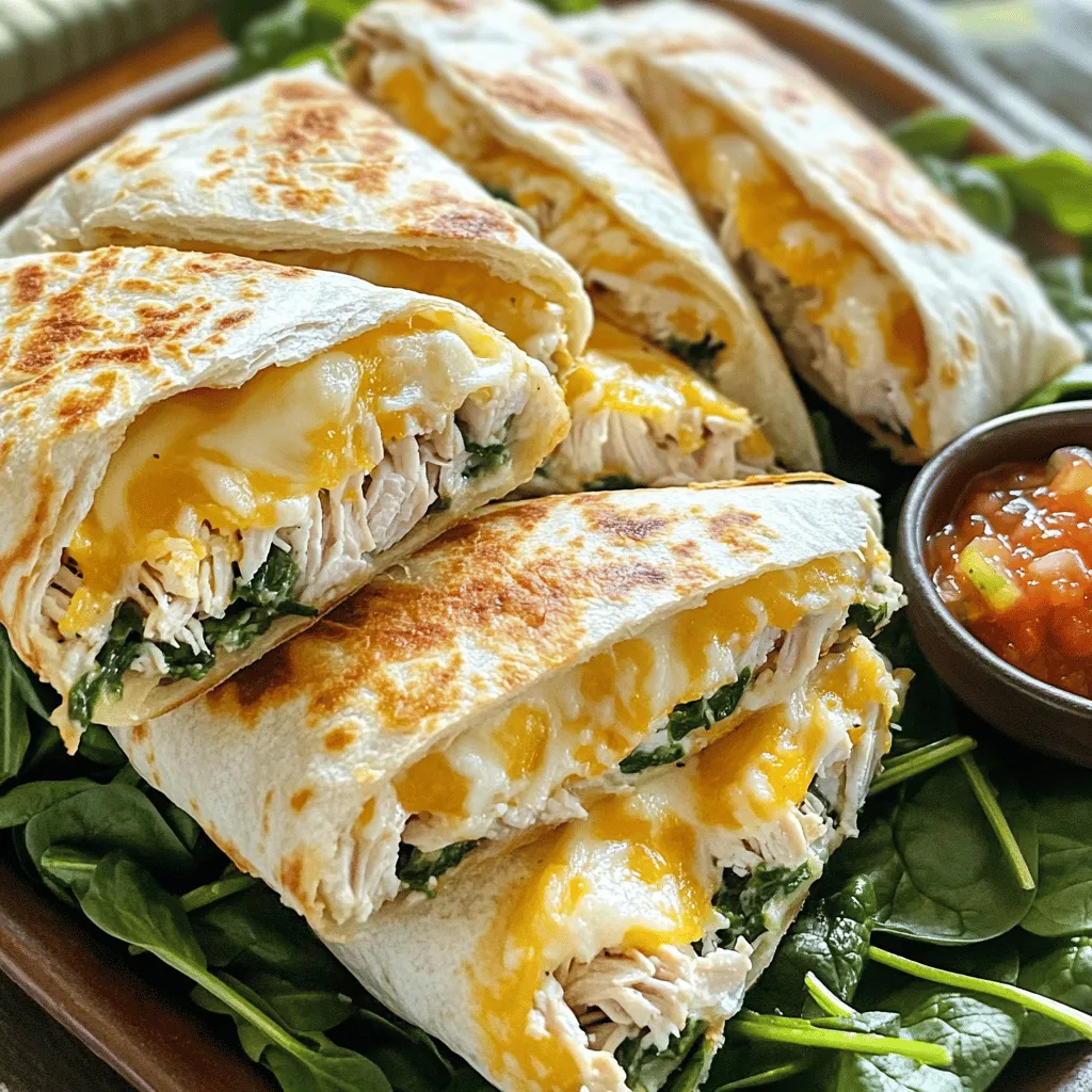 Cheesy Garlic Chicken Wraps Einfach und Lecker