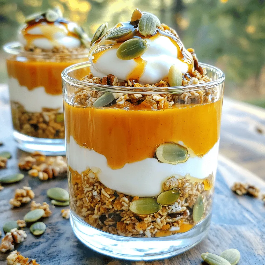 Griechischer Joghurt Kürbis Parfait Cremig und Einfach