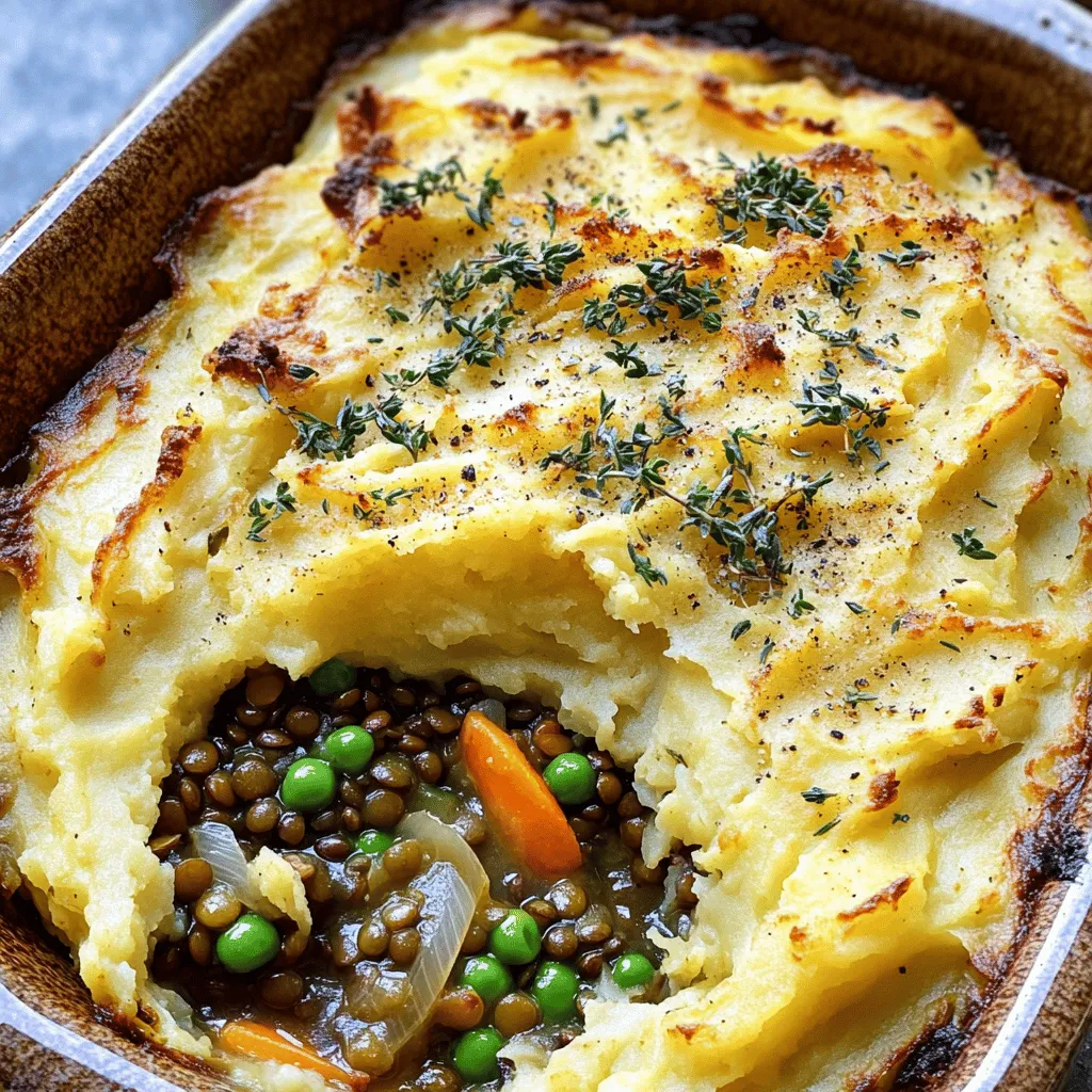 Einfacher Linsen-Hirtenkuchen für schnelles Essen