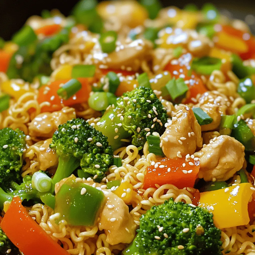 Minute Chicken Ramen Stir Fry Schnelles Rezept