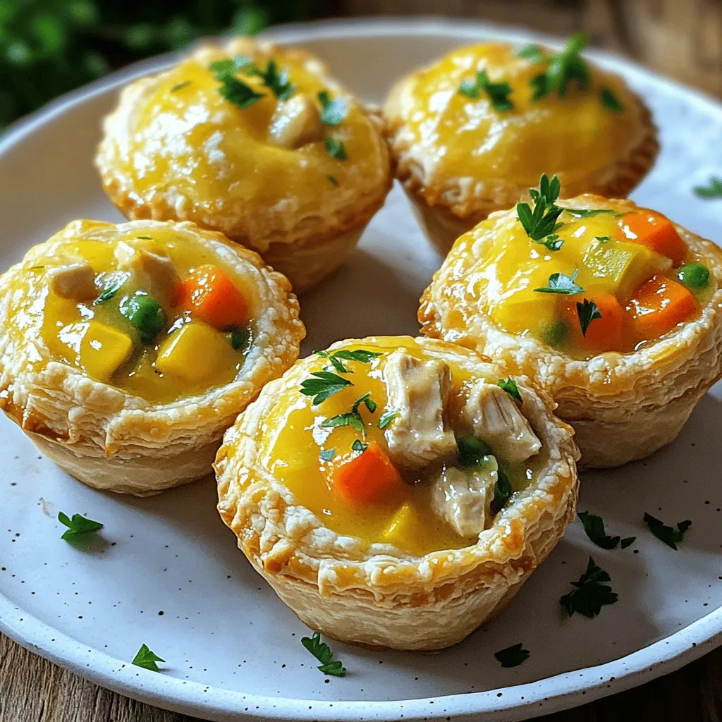 Mini Chicken Pot Pie Muffins Einfach und Lecker Rezept