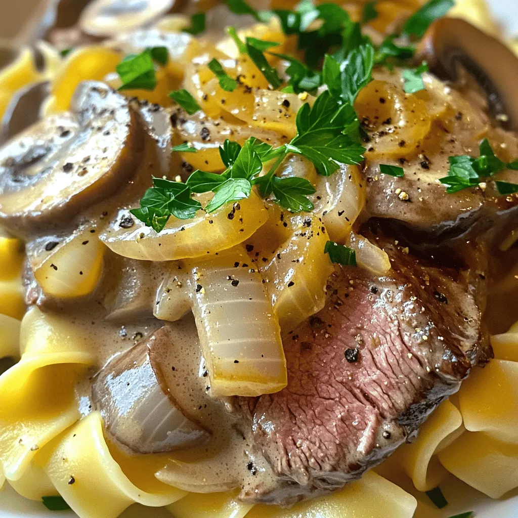 Klassisches Rindfleisch Stroganoff Einfach und Lecker