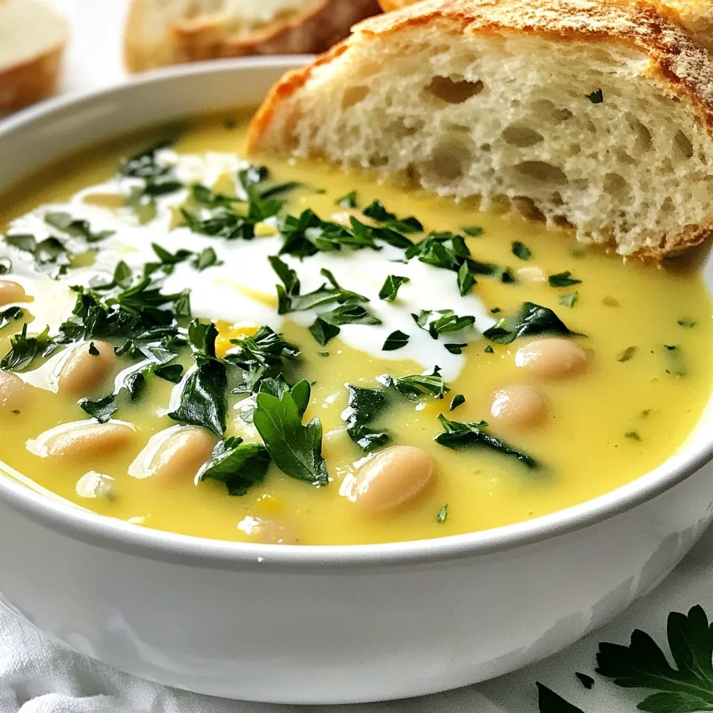 Creamy Tuscan White Bean Lemon Soup Köstlicher Genuss