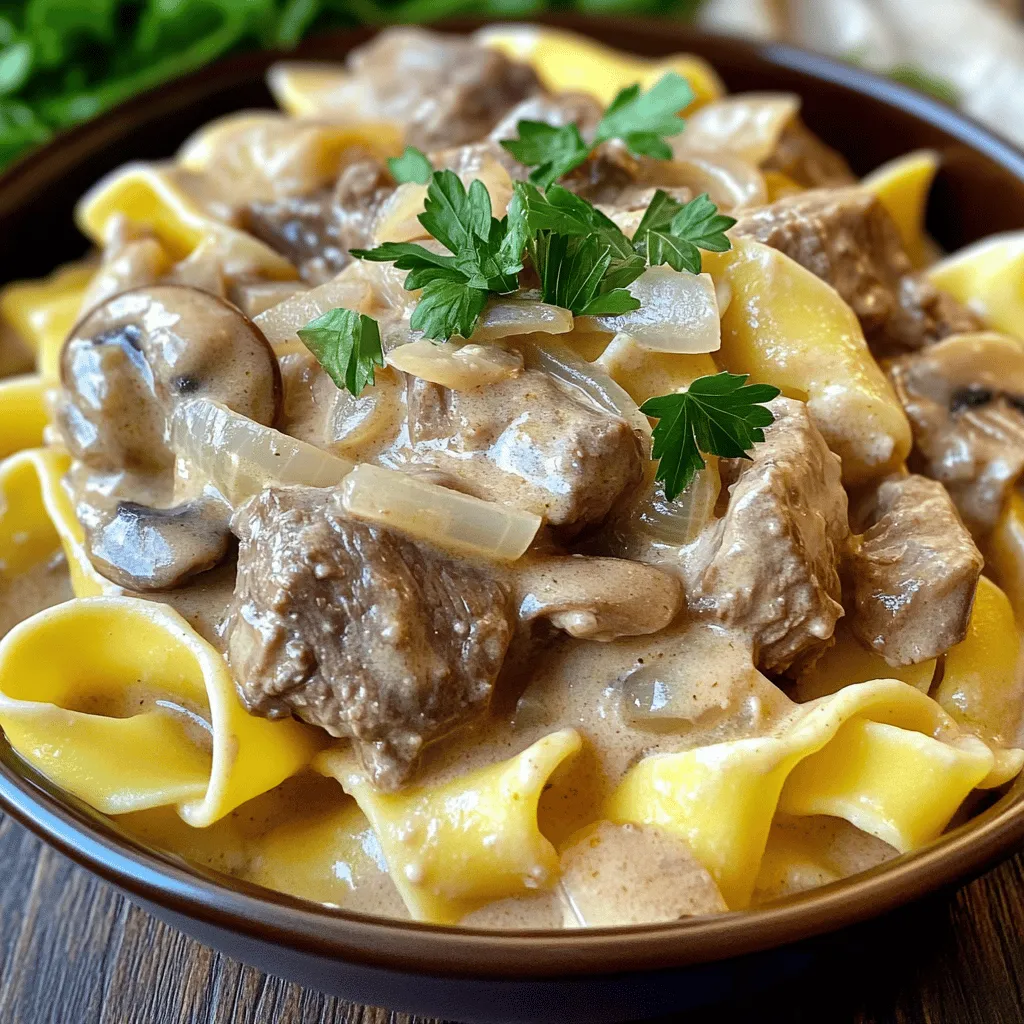 Langsame Rindergeschnetzelte mit Eiernudeln Genuss