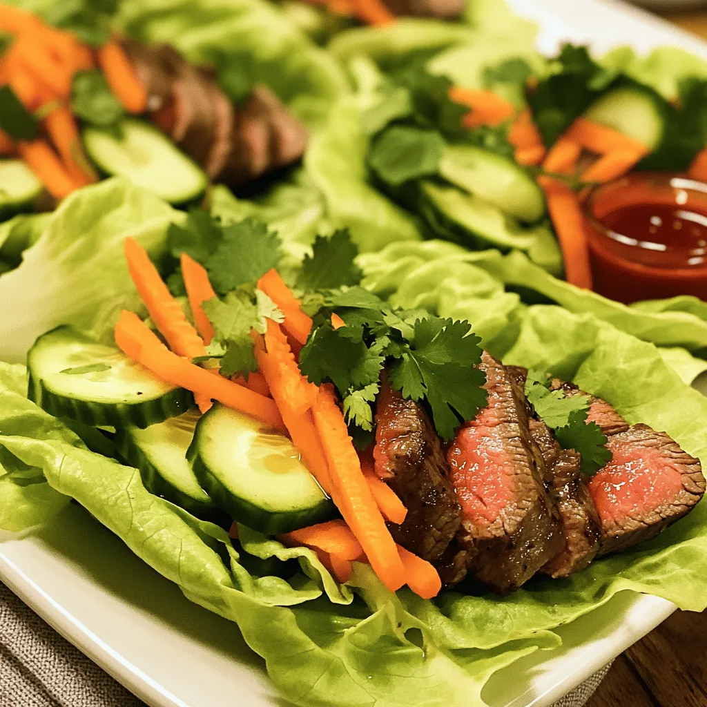 Steak &#038; Sriracha Lettuce Wraps Leckerer Genuss für alle