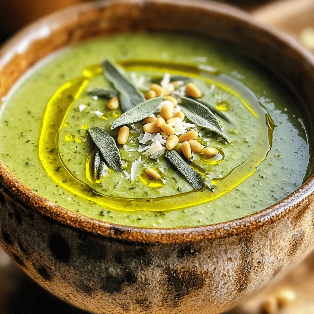Roasted Garlic Sage Pesto Soup Köstliche Genussreise