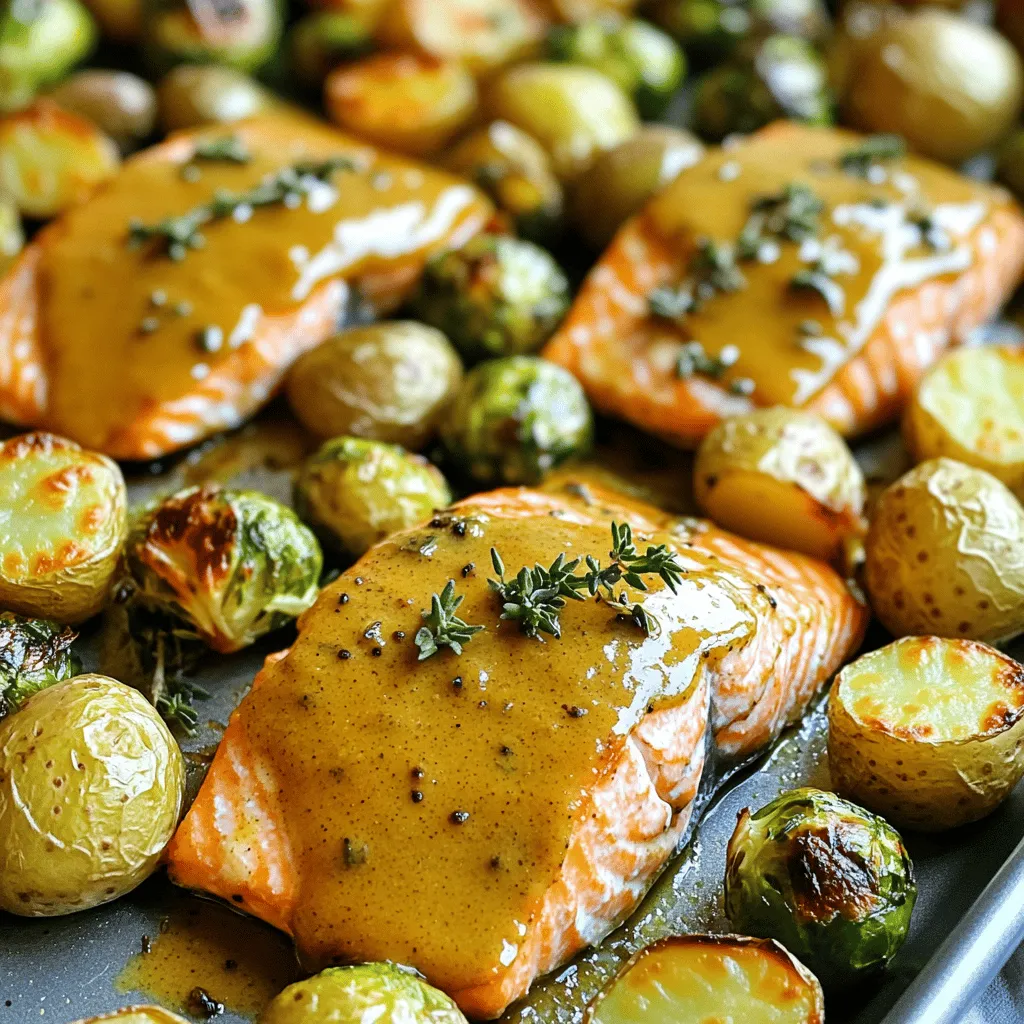 Sheet Pan Maple Mustard Salmon Gesunde und einfache Mahlzeit