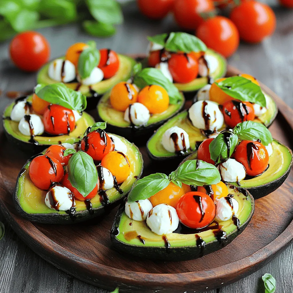 Caprese Stuffed Avocado Gesunde und schmackhafte Option