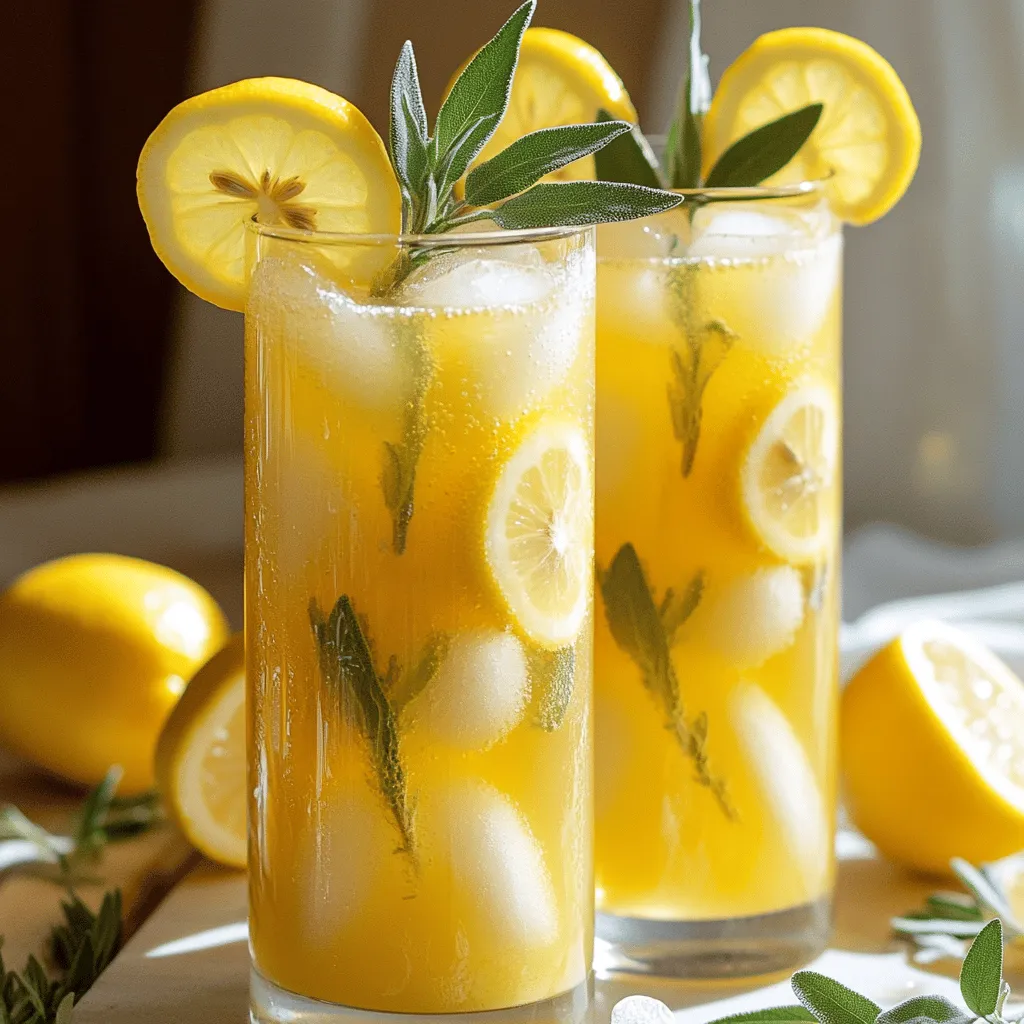 Pineapple Sage Lemonade Erfrischendes Genussgetränk