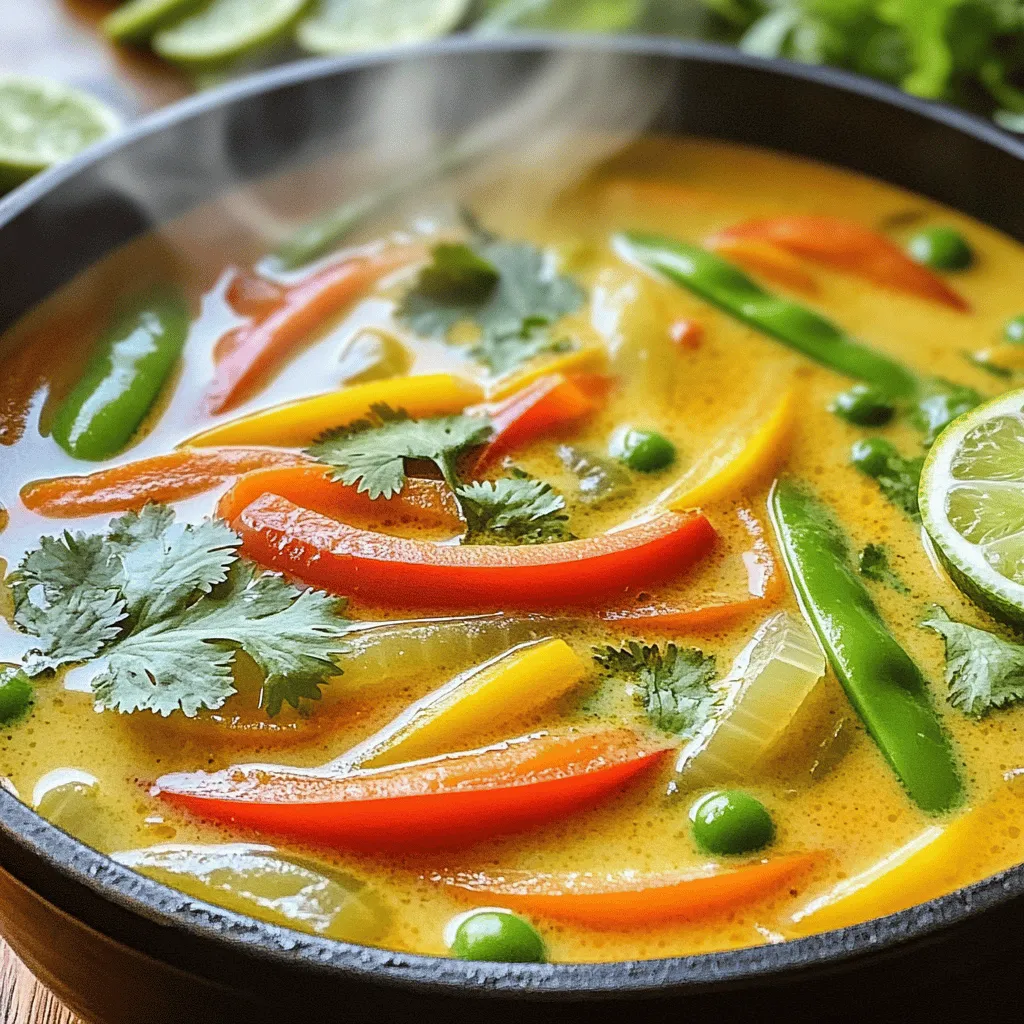 Thai Coconut Curry Soup Einfache und schmackhafte Mischung